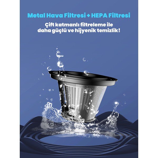 110000997250144.jpg Wrapsol Oto Araç Süpürgesi Katlanabilir Vakumlu Üflemeli Şarjlı Çok Fonksiyonlu Ev Araba Kamp 15000PA Çekim - Görsel 9