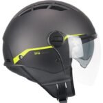 Cgm 116G Aır Bıco Açık Kask Gri-Siyah-Sarı Uzun Vizör+Güneş Vizörlü -L