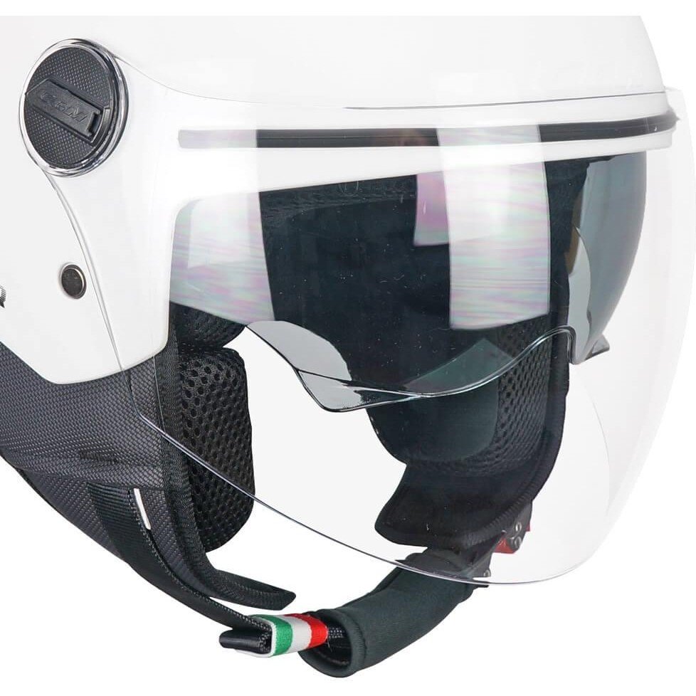110000997273954.jpg Cgm 116A Aır Açık Kask Beyaz Uzun Vizör+Güneş Vizörlü -L - Görsel 3