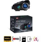 Serreha Kamera Interkom Kulaklık Q28 Motosiklet Kask Bluetooth Kulaklık 1080P - Görsel 2