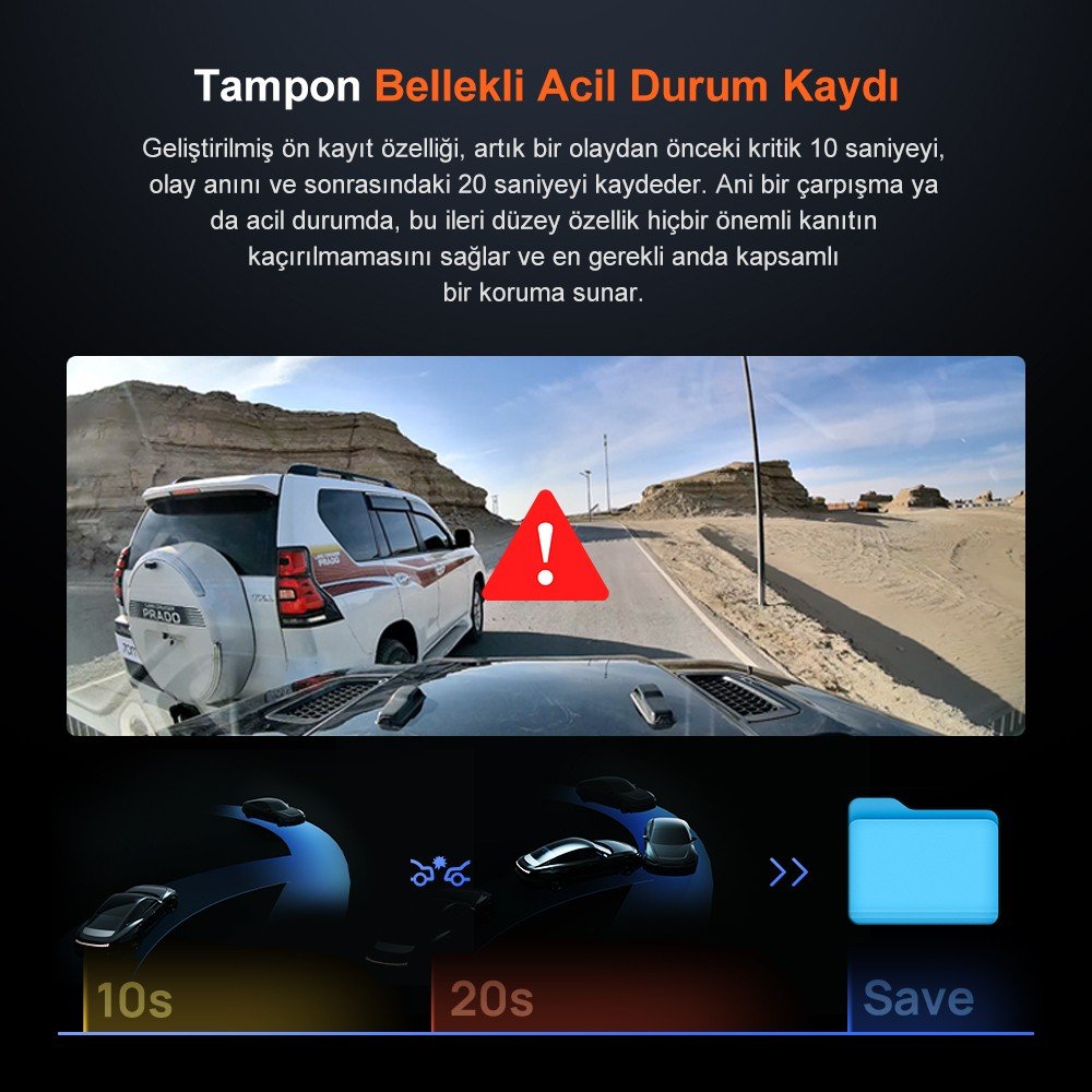 110001003173032.jpg 70MAI Dash Cam Omni X800-2 Ultra Hd 4K Çözünürlük Araç Kamerası , 360° Dönebilen 4K Araç Kamerası,çift 4K Ön ve Arka Kamera RC14 ve 128 GB Sd Kart,süper Algılama Adas,aı Hareket Algılama 2.0 Siyah - Görsel 6