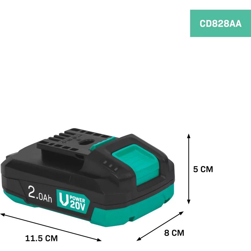 110001011982871.jpg Vonroc Vpower 20V Akü - 20V Li-Lon -2.0 Ah  -Çift yönlü Usb-C Bağlantısıyla - Görsel 2