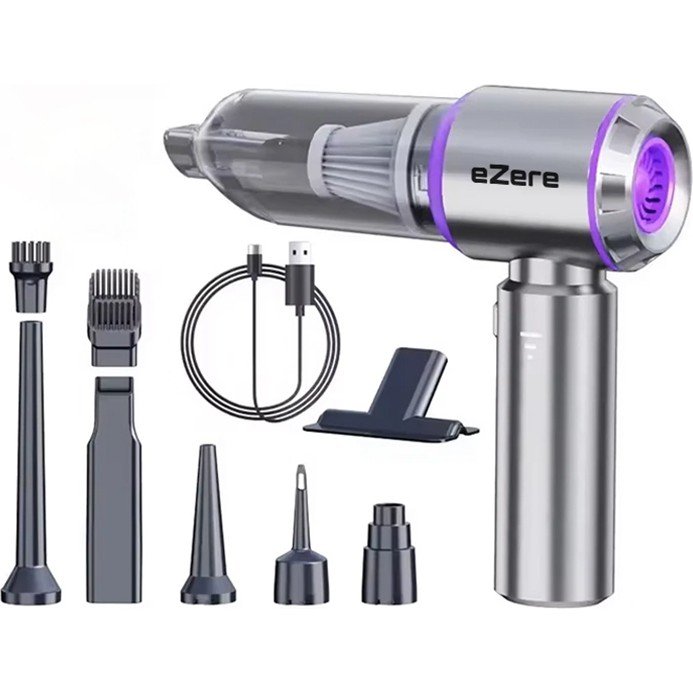 110001025367803.jpg Ezere 16000PA Güçlü Portatif Tasinabilir Vakumlu Kablosuz Üflemeli Mini Araç Süpürgesi - Görsel 1