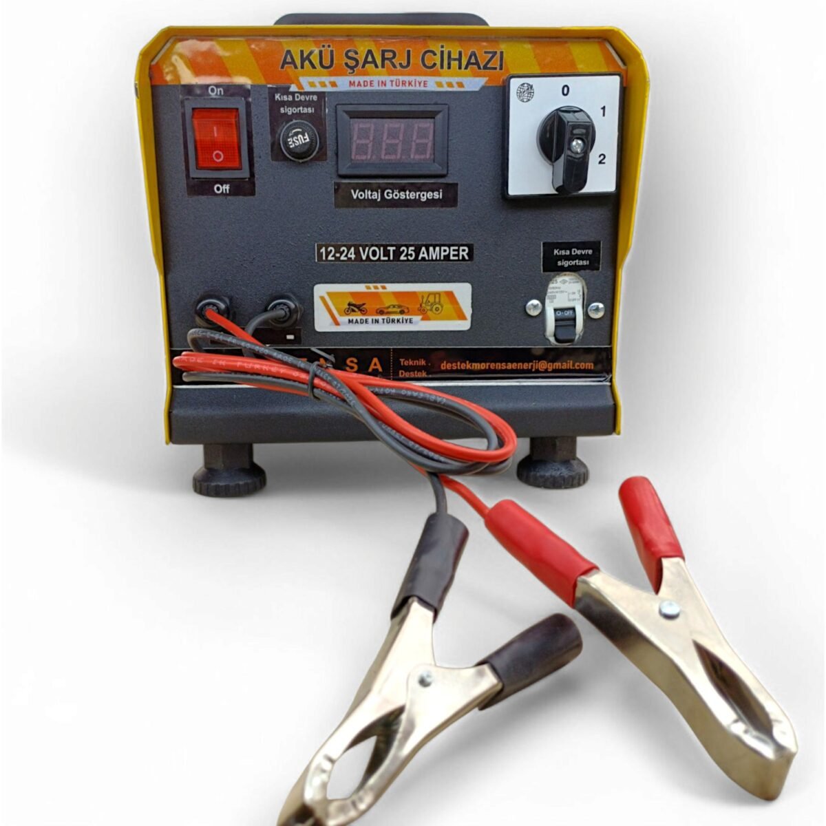 Morensa Enerji 12/24 Volt 25 Amper Akü Şarj Cihazı(İKİ AKÜLÜK) - Görsel 7