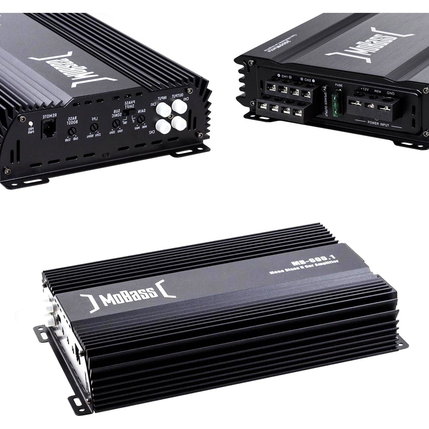 11310958575666.jpg Mobass Oto Anfi 2500W 4 Kanal Bass Kontrollü Mobass MB-600.1 - Görsel 2